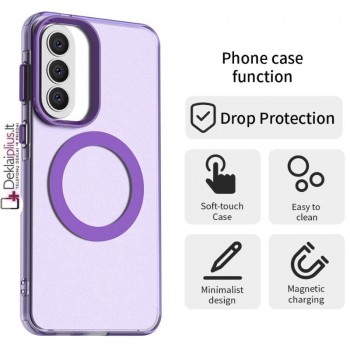 Smūgiams atsparus dėklas su magsafe - violetinis (Samsung Galaxy A37) Smūgiams atsparus dėklas su magsafe - violetinis (Samsung Galaxy A37)
